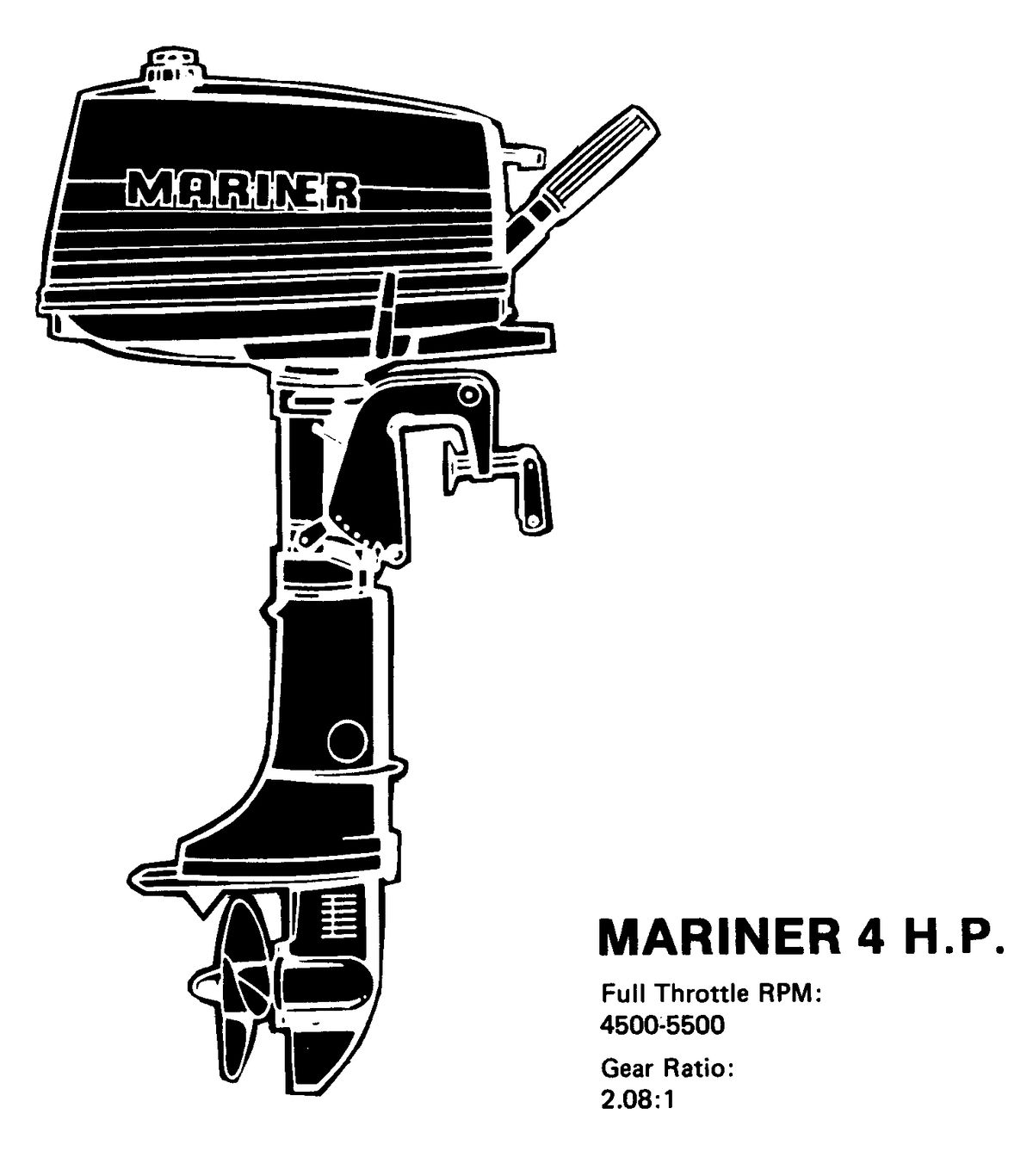 MARINER 4 H.P. PROP CHART
