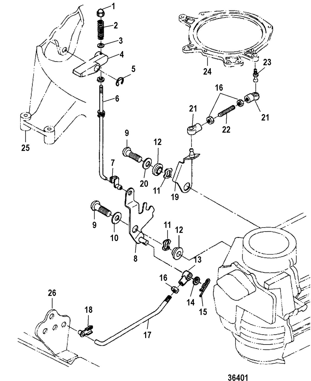 MERCURY/MARINER 25/30HP (2 CYL/430CC) INTERNATIONAL Starter Lock