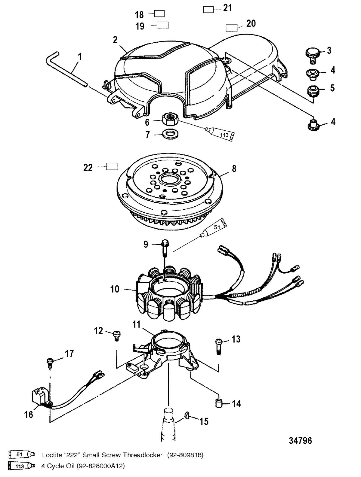 MERCURY/MARINER 8 BODENSEE 4-STROKE Stator/Rotor