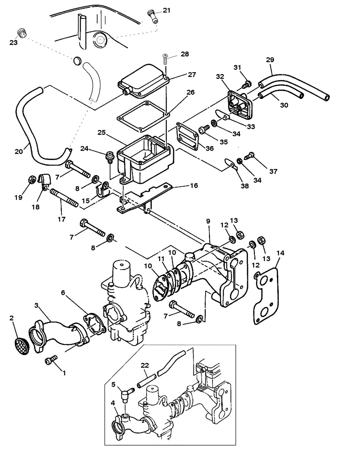 MERCURY 9.9 /8(BONDENSEE) 4 STROKE INTAKE
