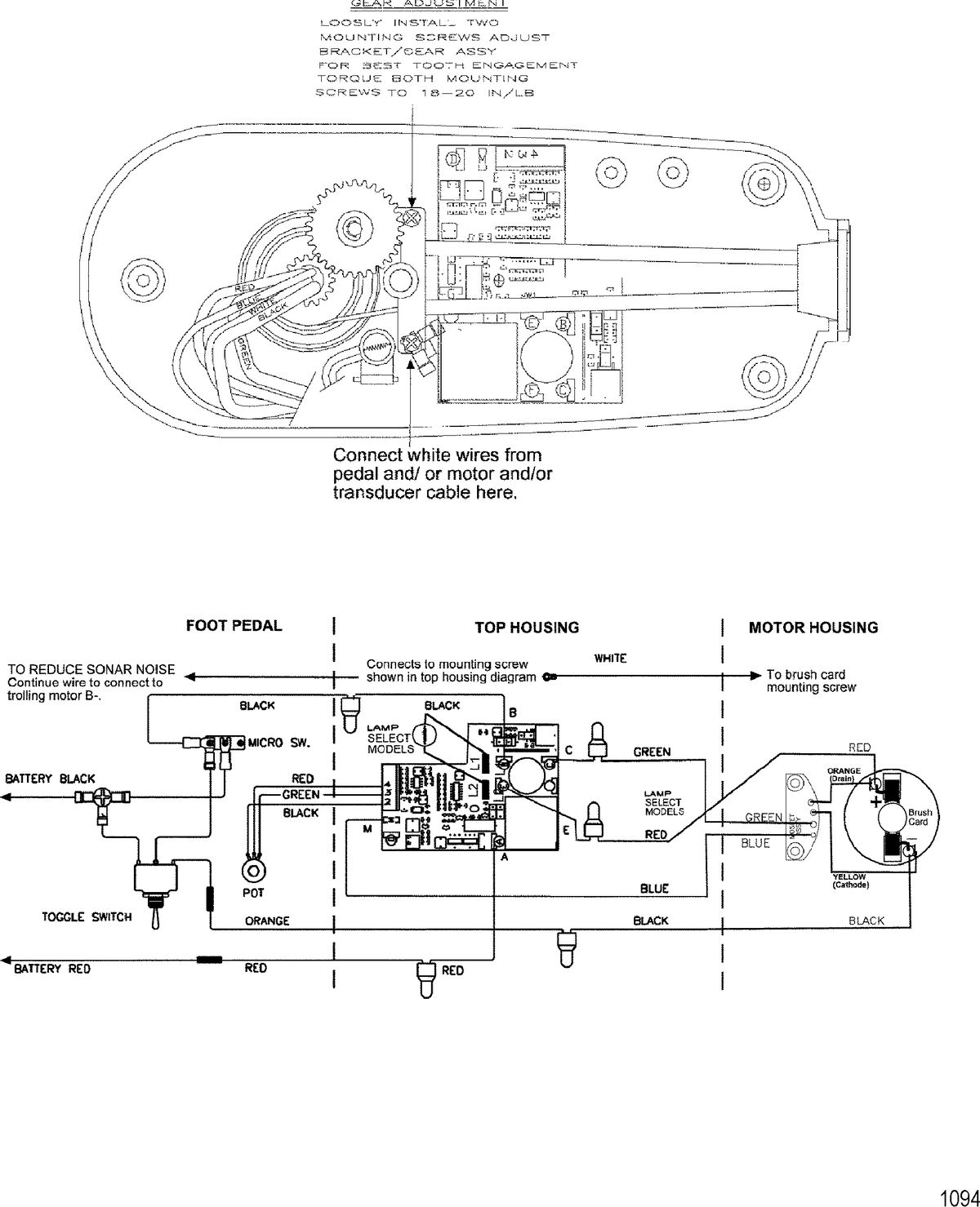 TROLLING MOTOR MOTORGUIDE TOUR EDITION SERIES Wire Diagram(Model TE754V) (12 Volt)
