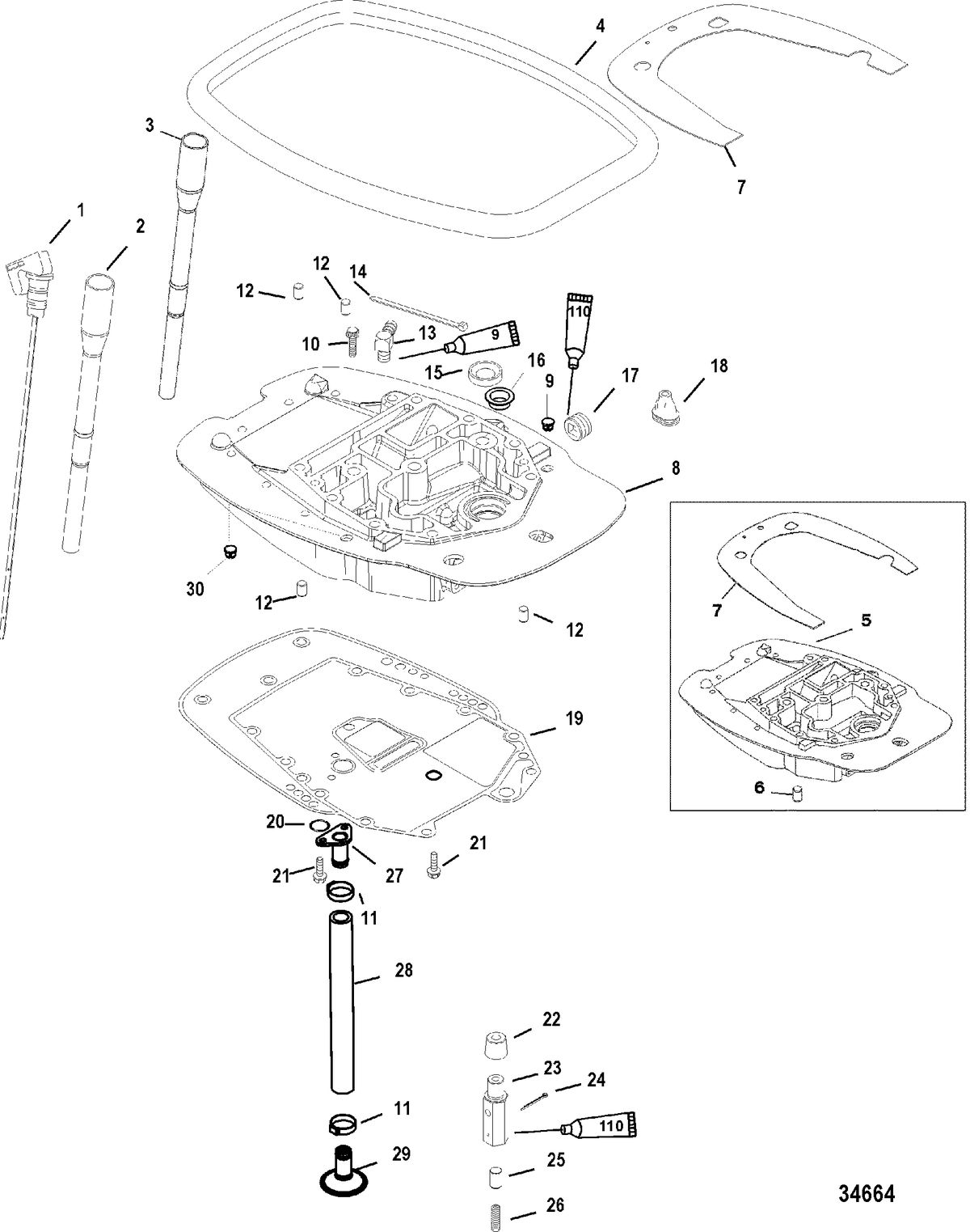 MERCURY/MARINER 25 (4-STROKE) Adaptor Plate