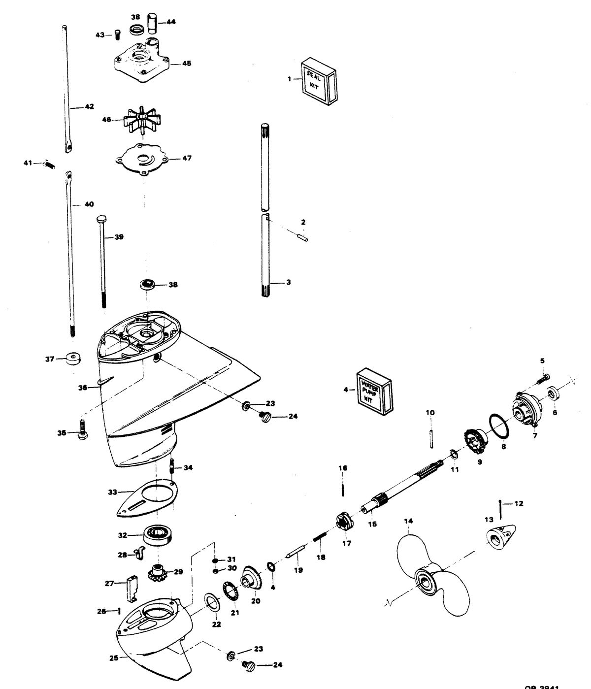 CHRYSLER 15 H.P. GEAR HOUSING