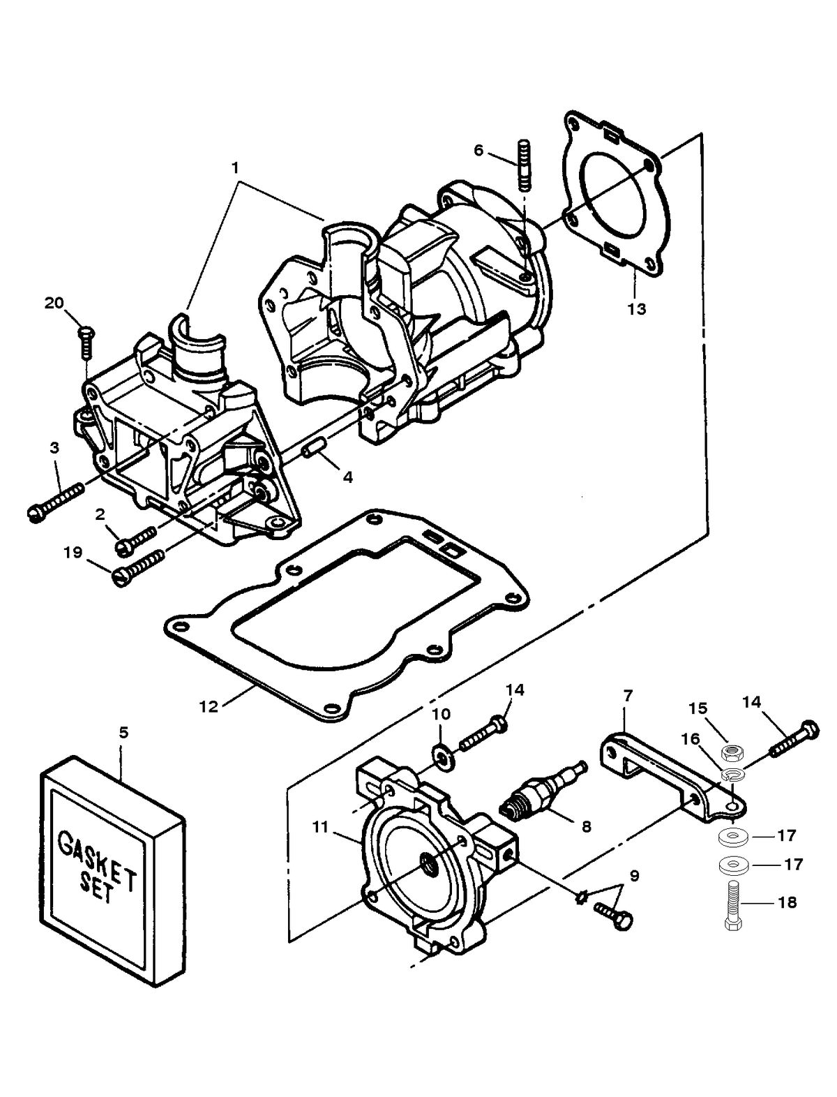 SEARS 5 H.P (OUTBOARD MOTOR) CYLINDER BLOCK