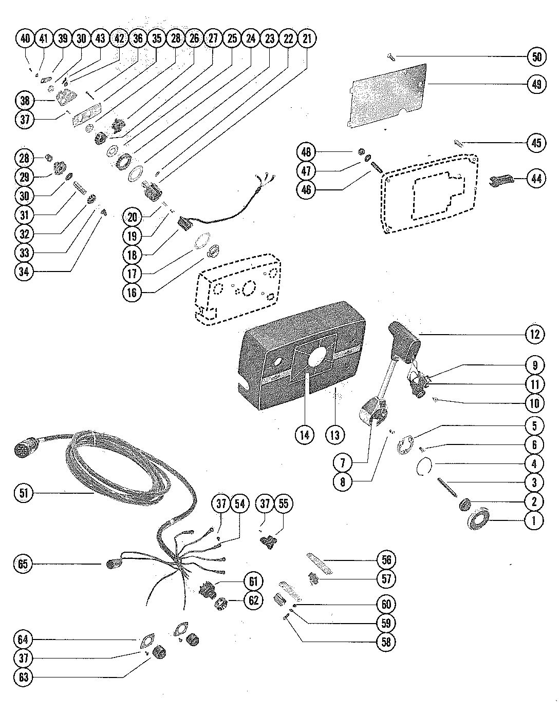 MARINER 140 HORSEPOWER REMOTE CONTROL ASSEMBLY (ELECTRIC) (USE ON MARINER 115)