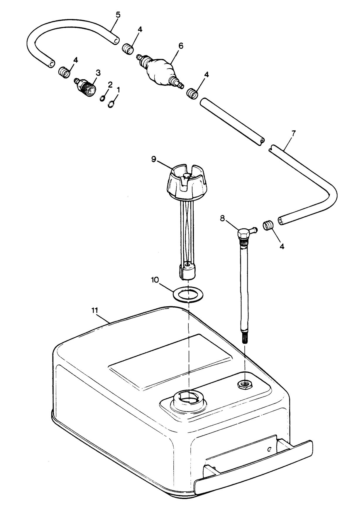 SEARS SEARS 15 H.P. FUEL TANK AND LINE