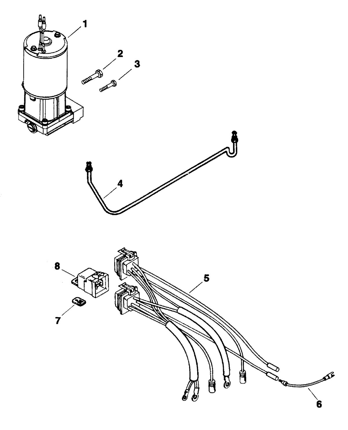 FORCE FORCE TRIM & TILT MODELS 35 THRU 75 HP PUMP/MOTOR KIT (832021A8)