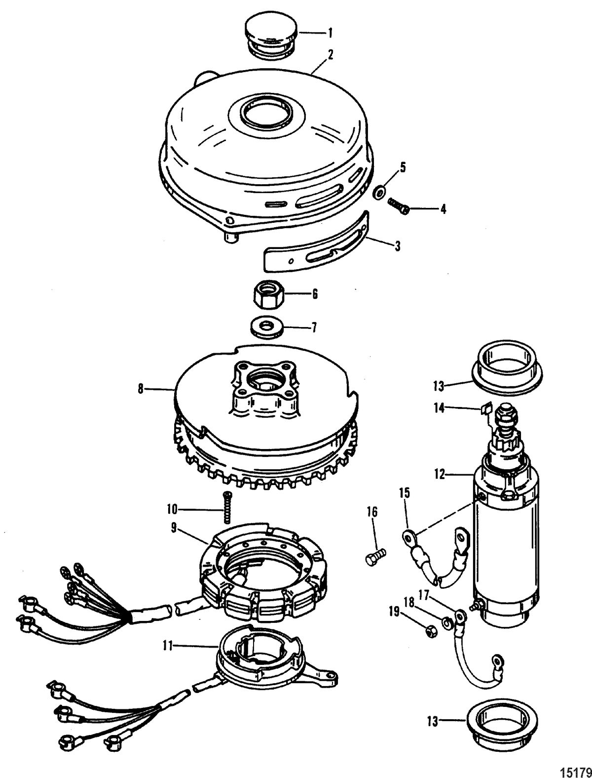MERCURY/MARINER 100 / 115 HP (4 CYLINDER) Flywheel And Starter Motor