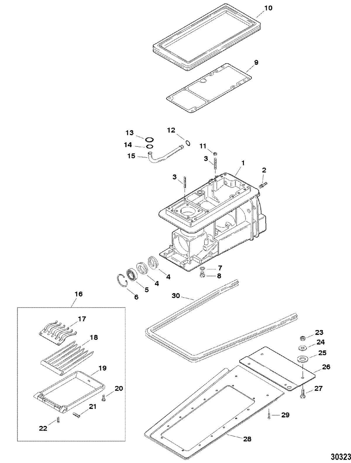 SPORTJET 240 EFI M2 JET DRIVE Jet Drive Housing Components