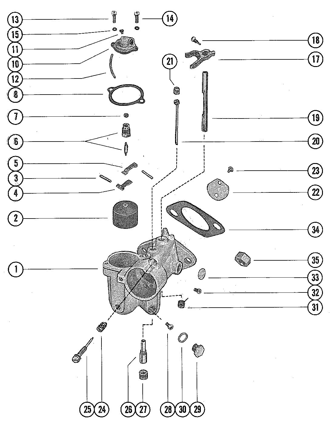 MERCURY MERC 140 CARBURETOR ASSEMBLY