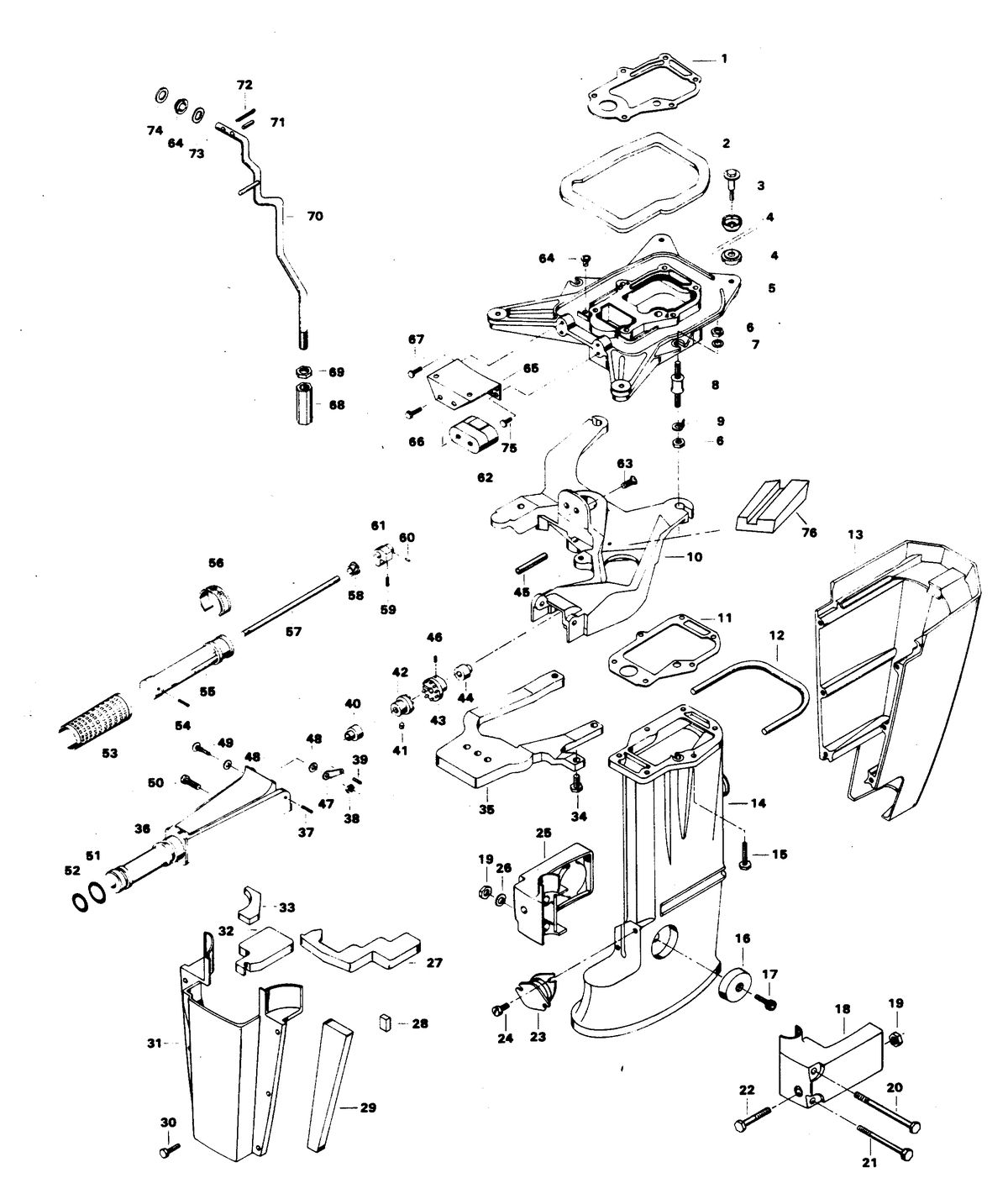 CHRYSLER 20 H.P. MOTOR LEG