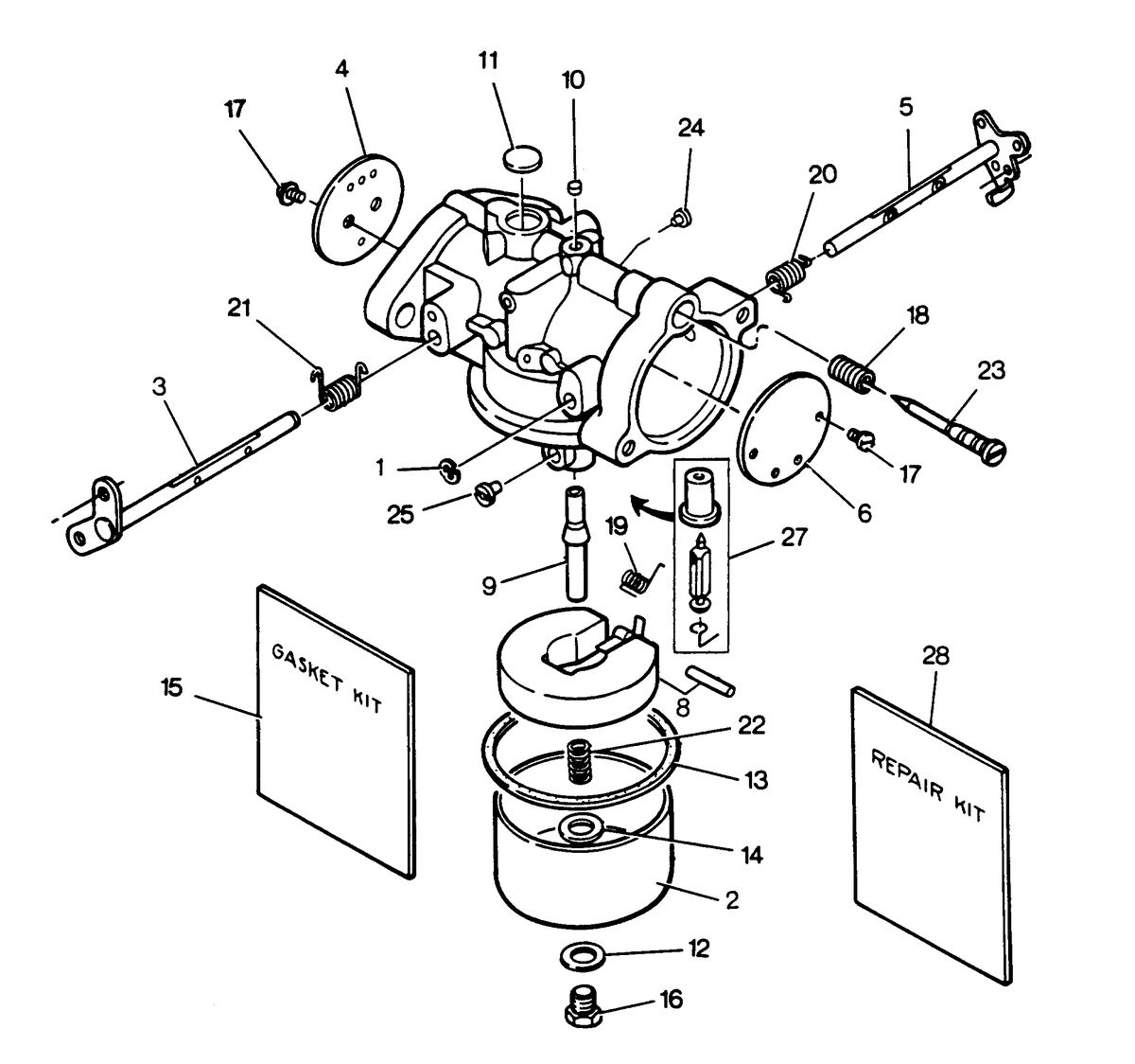 FORCE FORCE 1988 85 H.P. "A" MODELS CARBURETOR