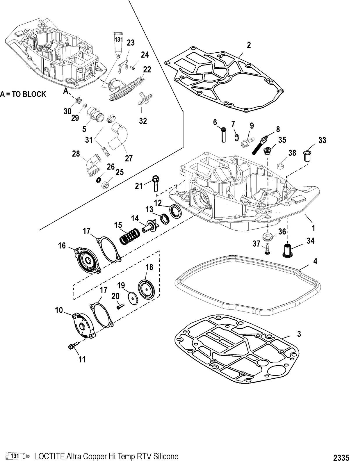 RACE OUTBOARD 250XS DFI (3.0L) Exhaust Plate