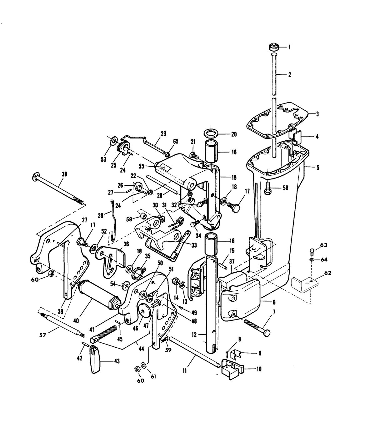 CHRYSLER 6 H.P. SAILOR "EXPORT" MOTOR LEG