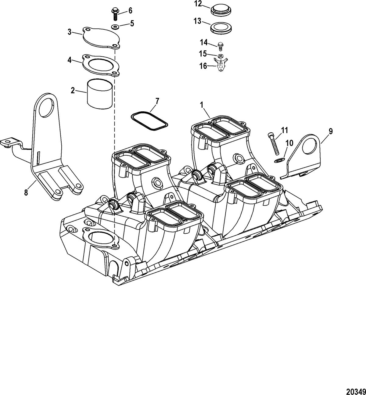 RACE STERNDRIVE 525 EFI Intake Manifold And Components