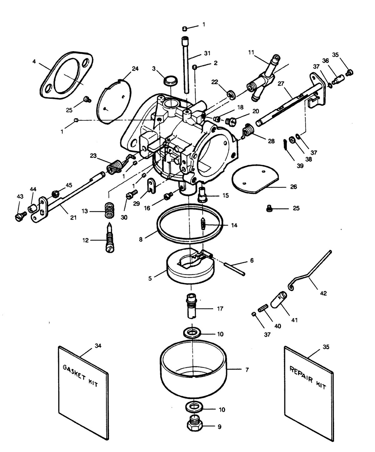 FORCE FORCE 1990 50 H.P. "D" MODELS CARBURETOR