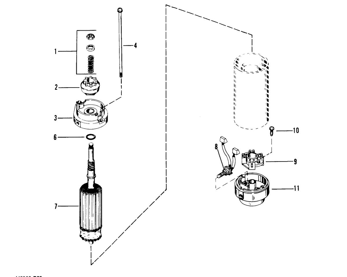 RACE OUTBOARD MOD-VP STARTER MOTOR ASSEMBLY