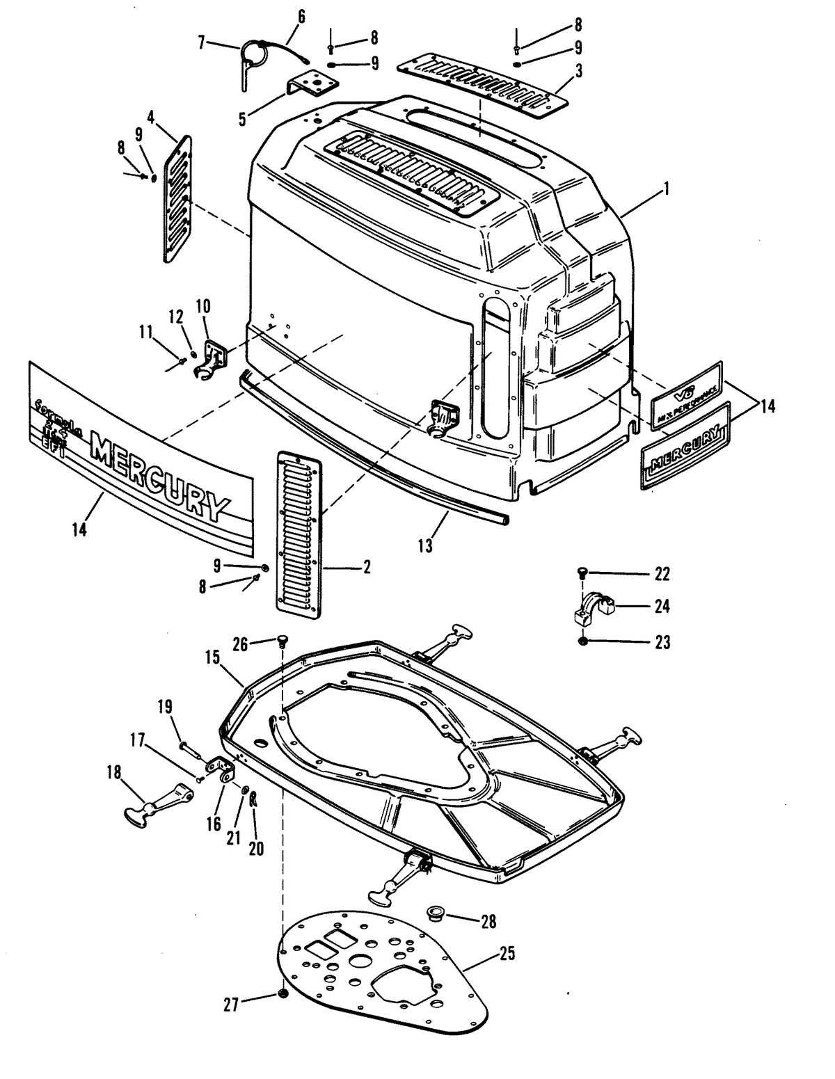 RACE OUTBOARD 2.4L (EFI) BASS/OFFSHORE COWLS