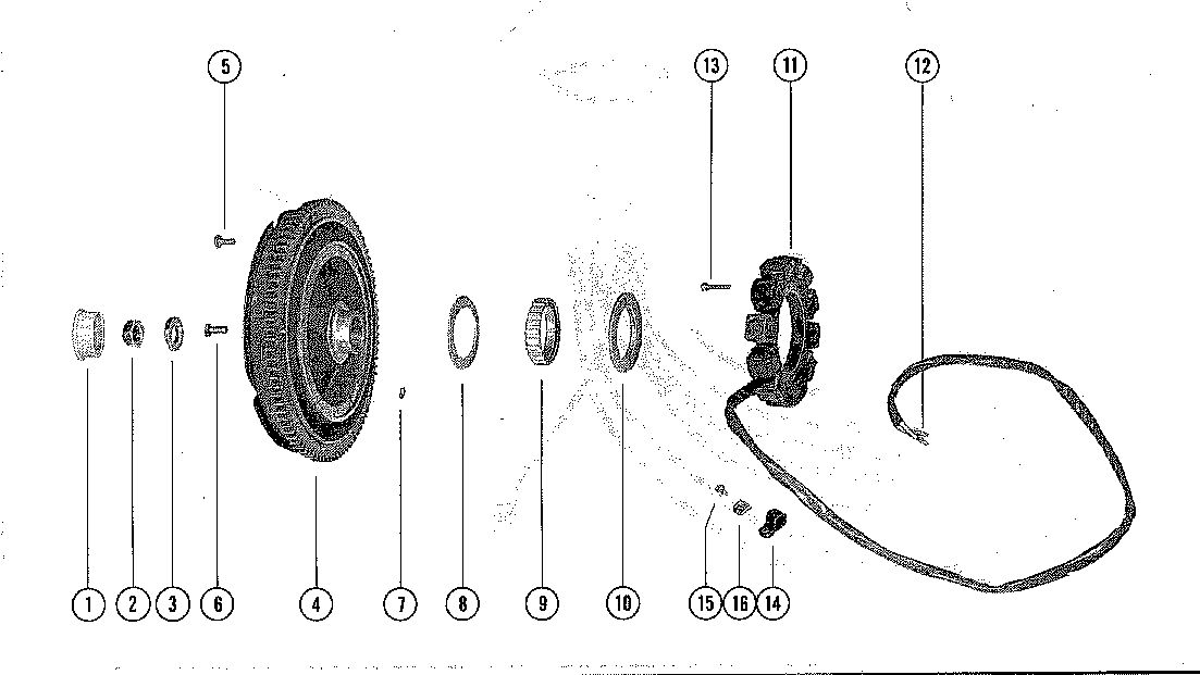 MERCURY MERC 1400EL-SS FLYWHEEL ASSEMBLY AND STATOR