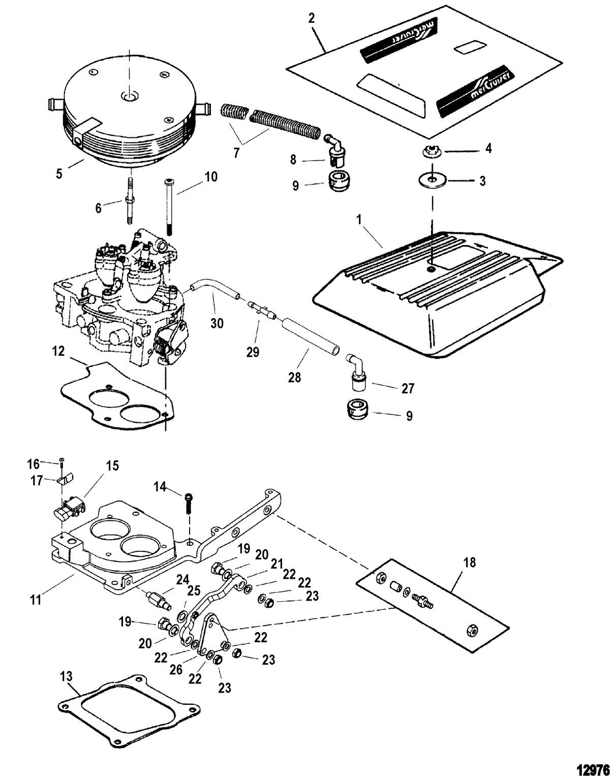MERCRUISER 4.3L EFI ALPHA/BRAVO (262 CID - GEN+) Throttle Linkage