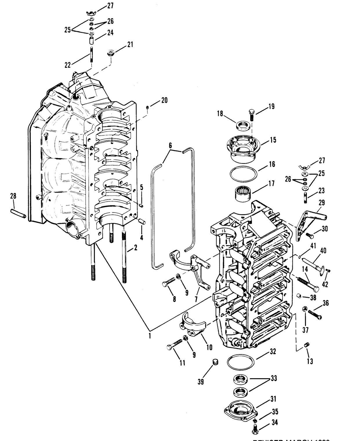 RACE OUTBOARD 2.4 L (CARB) CYLINDER BLOCK AND END CAPS