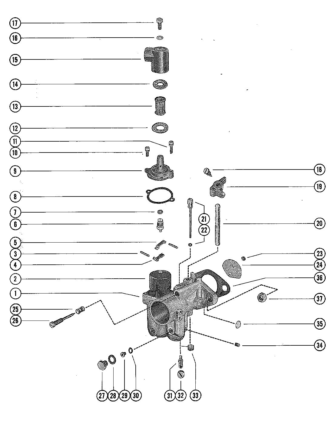 MERCURY MERC 500-6 CARBURETOR ASSEMBLY