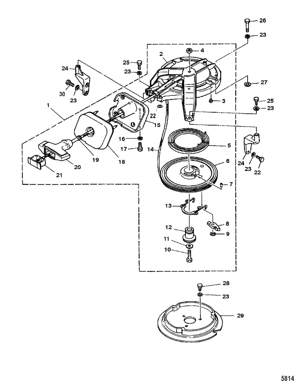 MARINER 8HP KEROSENE RECOIL STARTER