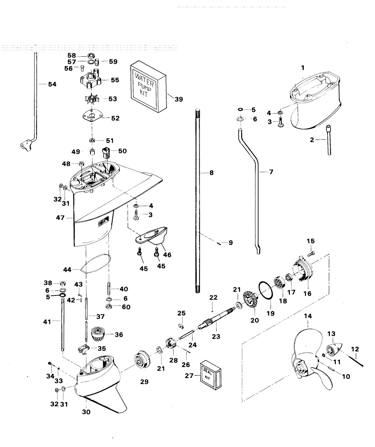 CHRYSLER 30 H.P. GEAR HOUSING