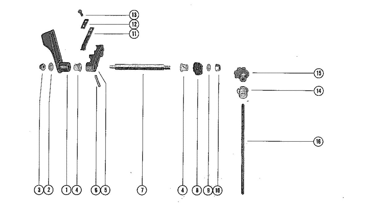 MERCURY MERC 75 SHIFT CONTROL LINKAGE