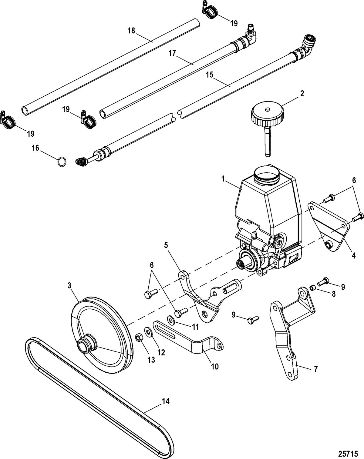 MERCRUISER 3.0L ALPHA ONE Steering Components