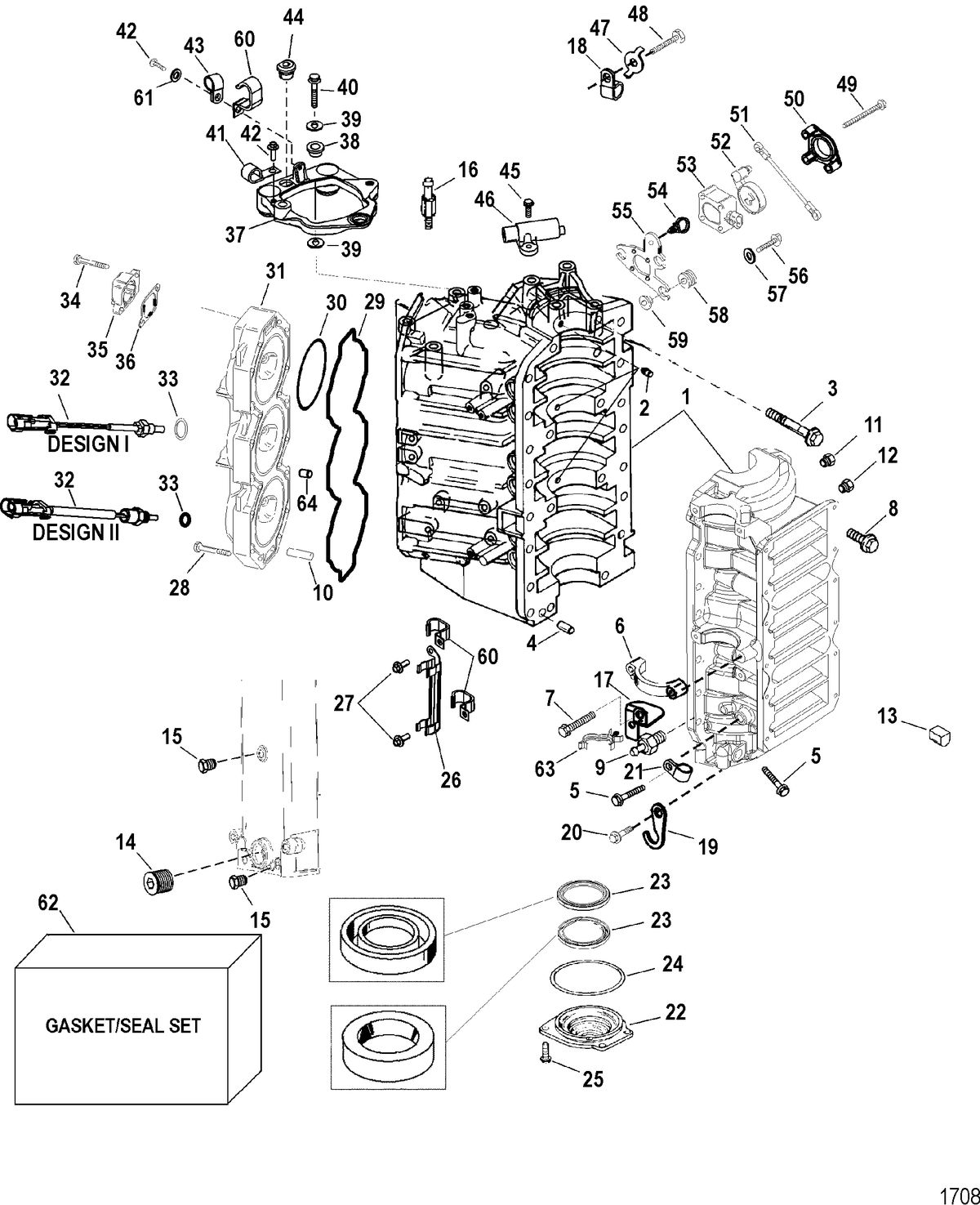 SPORTJET 250 DFI AND 250 DFI M2 JET DRIVE Cylinder Block Assembly