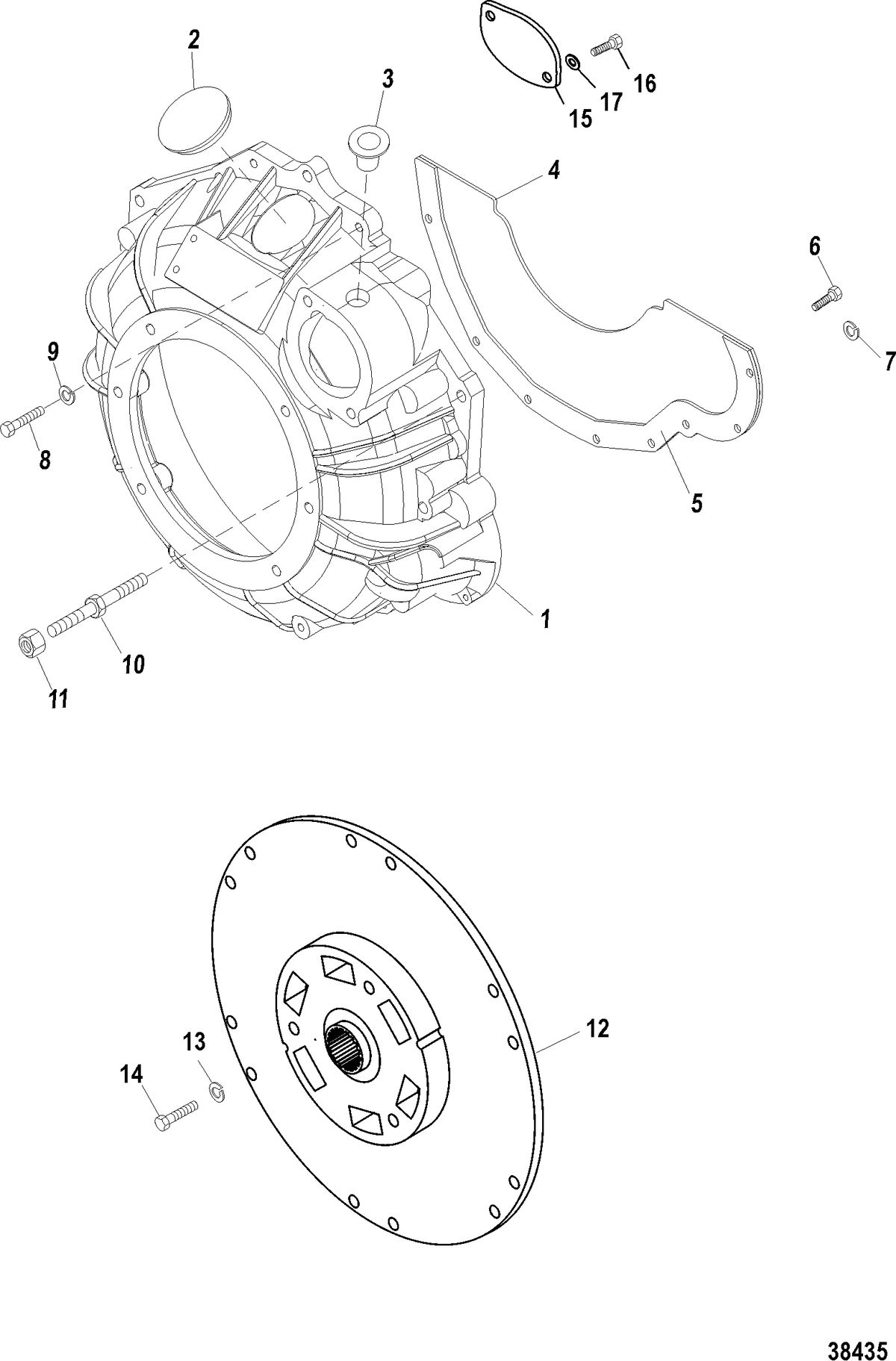 MERCRUISER 8.1L TOWSPORT MPI Flywheel Housing