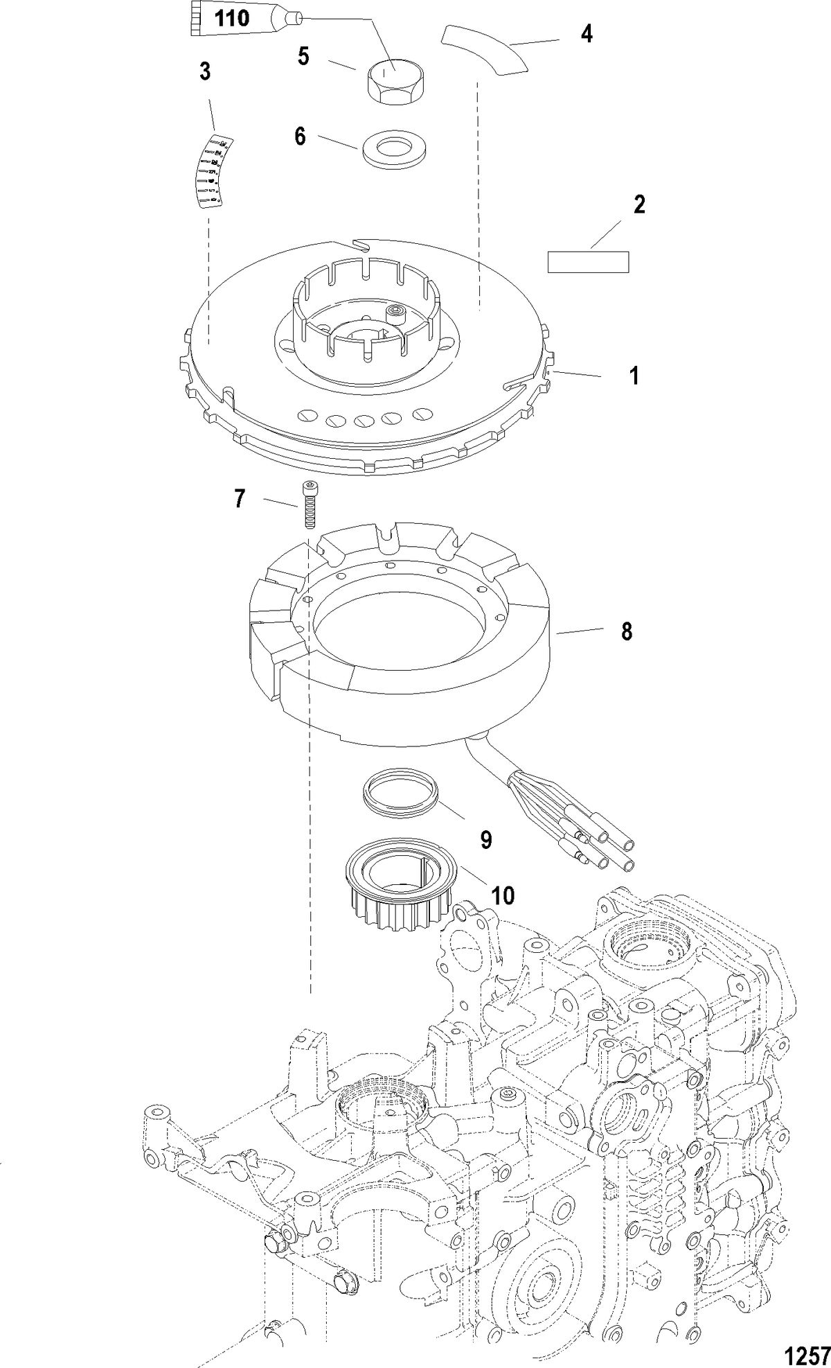 MERCURY/MARINER 40 CARB 4-STROKE (3 CYLINDER) Flywheel