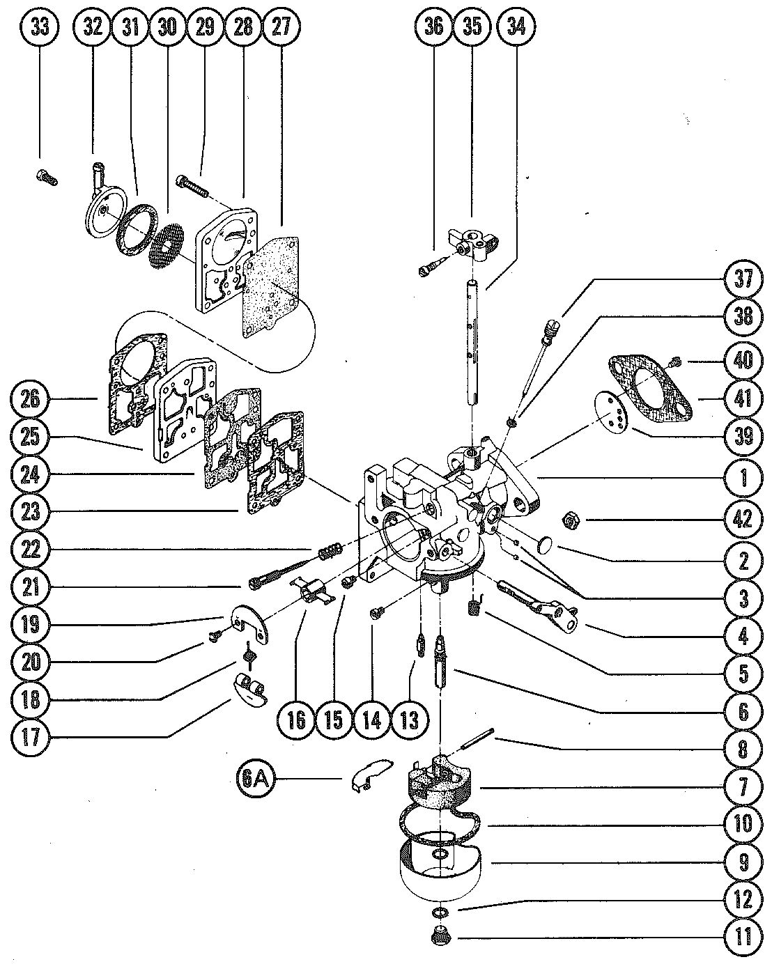 MERCURY MERC 50 CARBURETOR ASSEMBLY