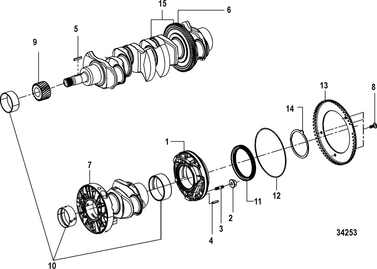 MERCRUISER CUMMINS/MERCRUISER DIESEL QSD-2.8L Crankshaft