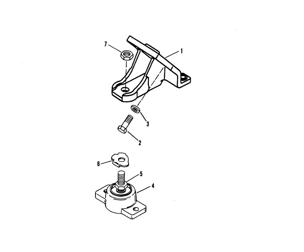 MERCRUISER D7.3L/270 DIESEL ENGINE (STERN DRIVE/INBOARD) ENGINE MOUNTING (STERN DRIVE)