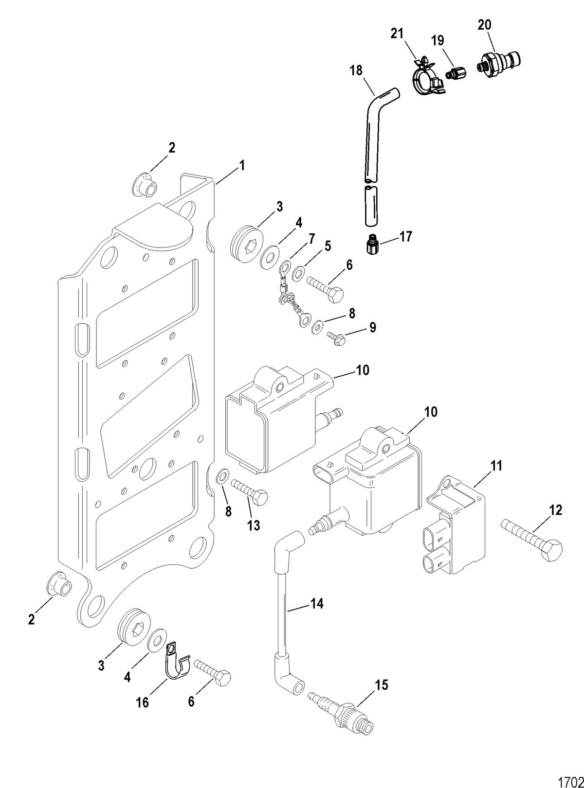 SPORTJET 250 DFI AND 250 DFI M2 JET DRIVE Electrical Components(Coil Plate)