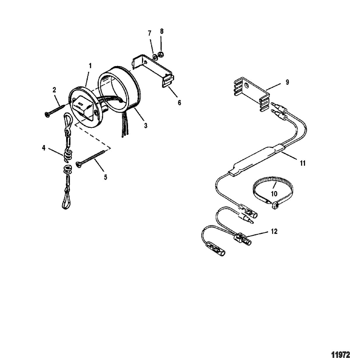 MERCURY/MARINER 135/150/175/200 XR6 MAGNUM III 105-140 JET Instrumentation