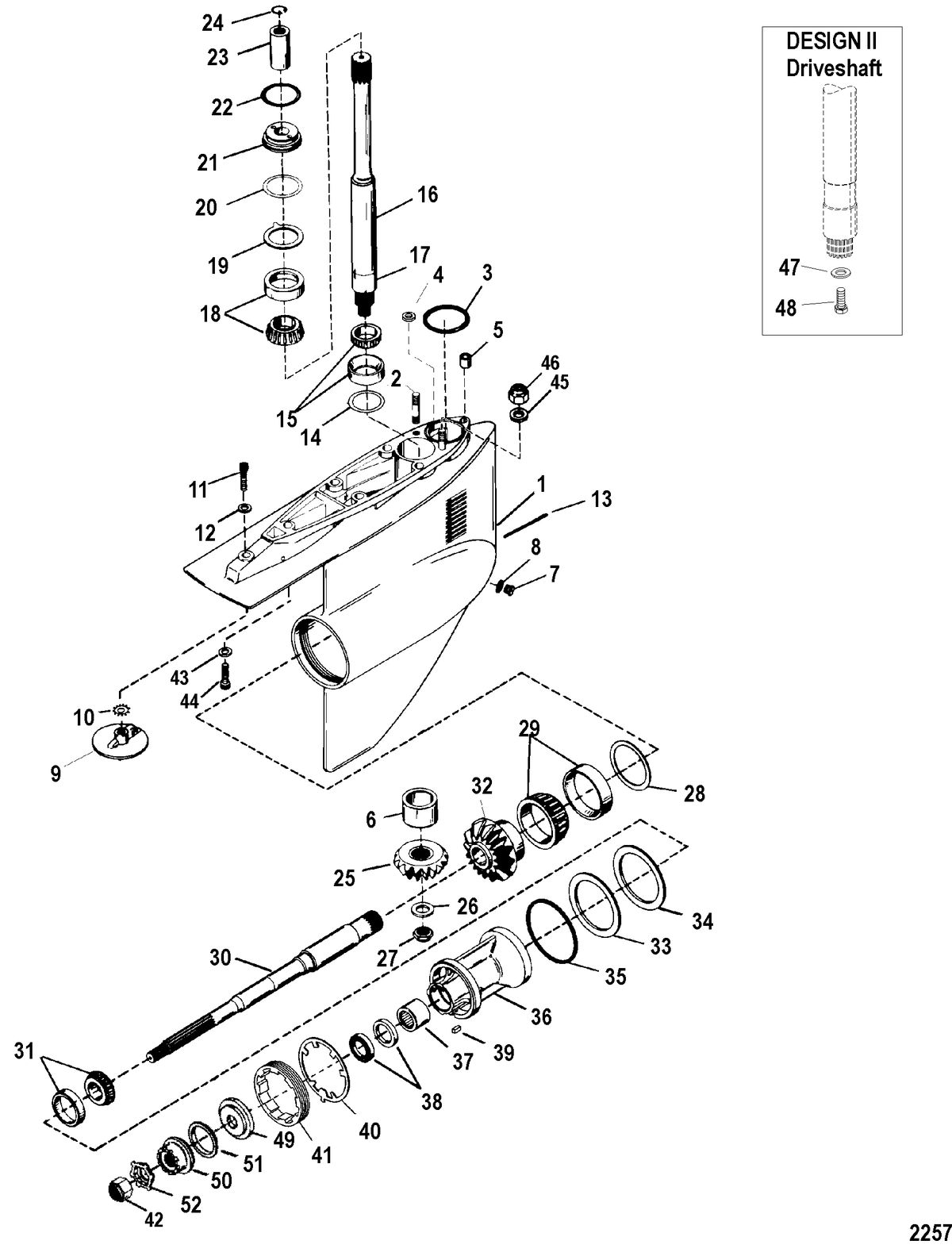 MERCRUISER BRAVO I - II - III GEAR HOUSING(BRAVO TWO)
