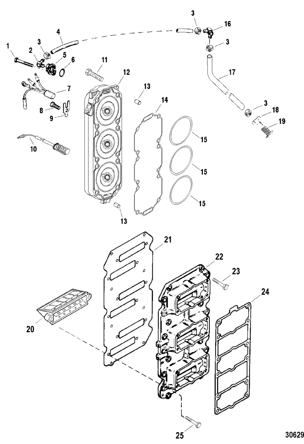 SPORTJET 240 EFI M2 JET DRIVE Reed Block And Cylinder Head