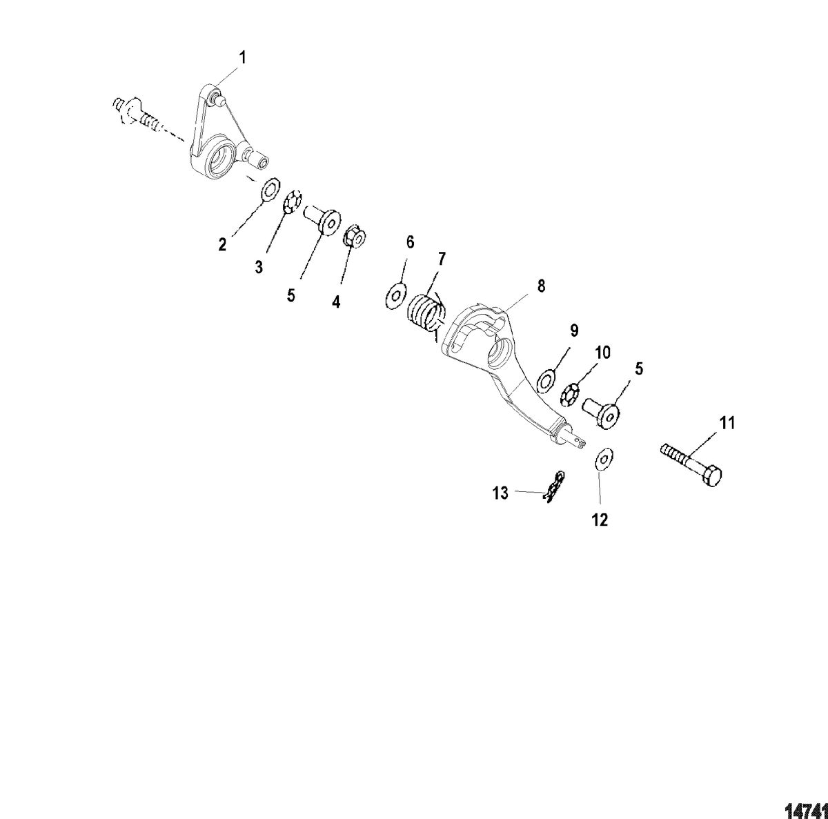 MERCURY/MARINER 115 EFI (4-STROKE) Throttle Lever And Linkage