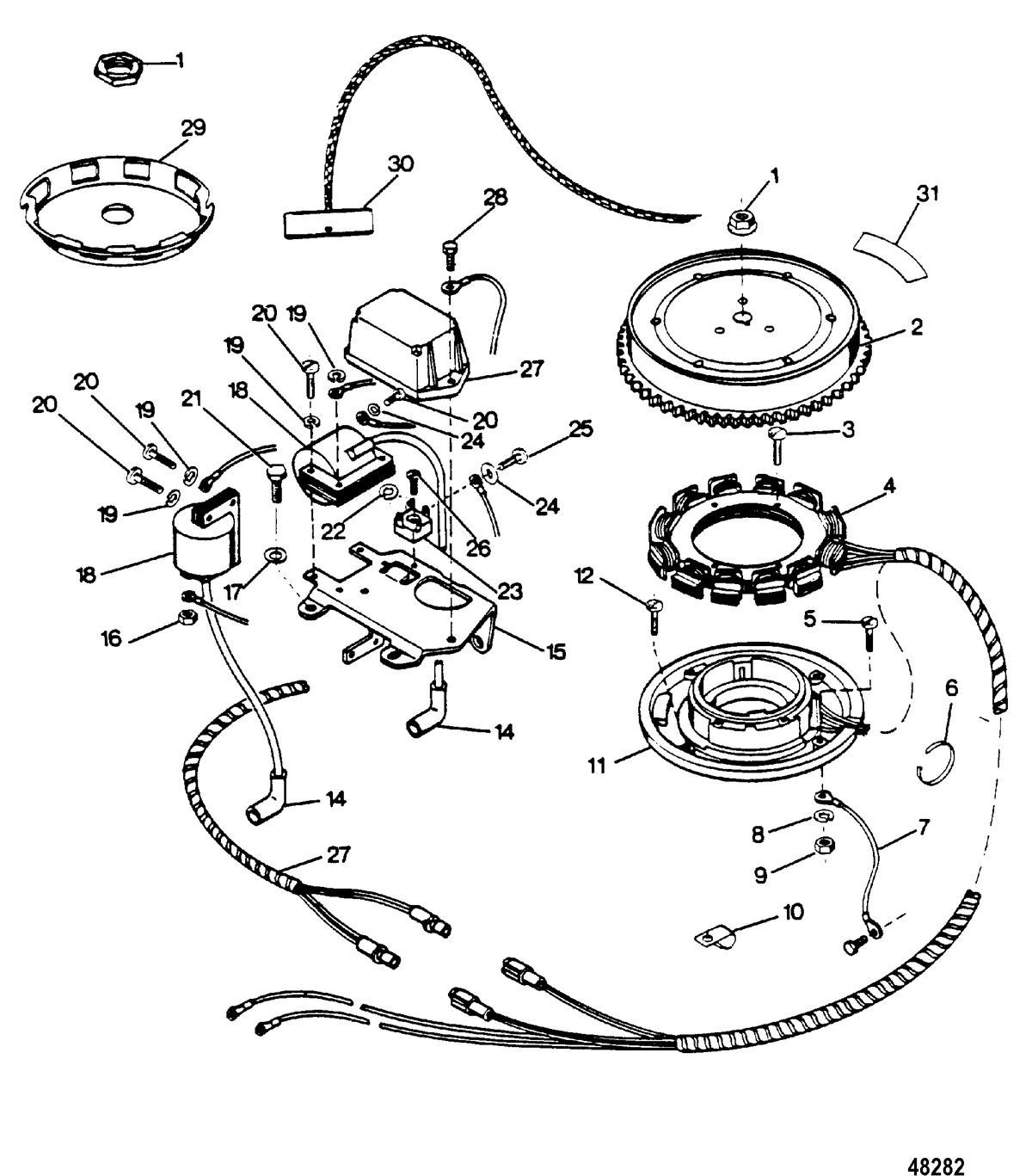 FORCE 35 HP B-MODELS (1988) FORCE Ignition Components