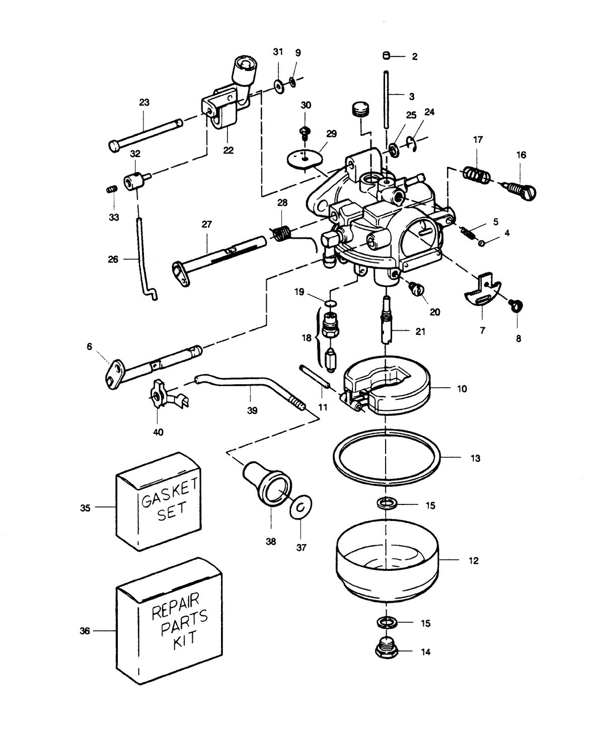 SEARS SEARS 9.9 H.P. CARBURETOR 9.9 HP
