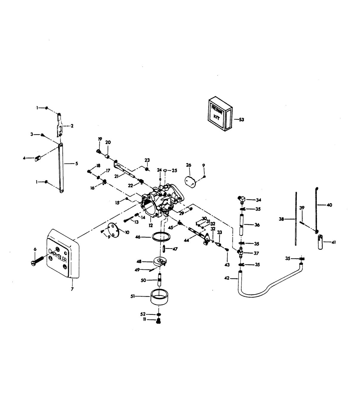 CHRYSLER 140 H.P. CHARGER CARBURETOR