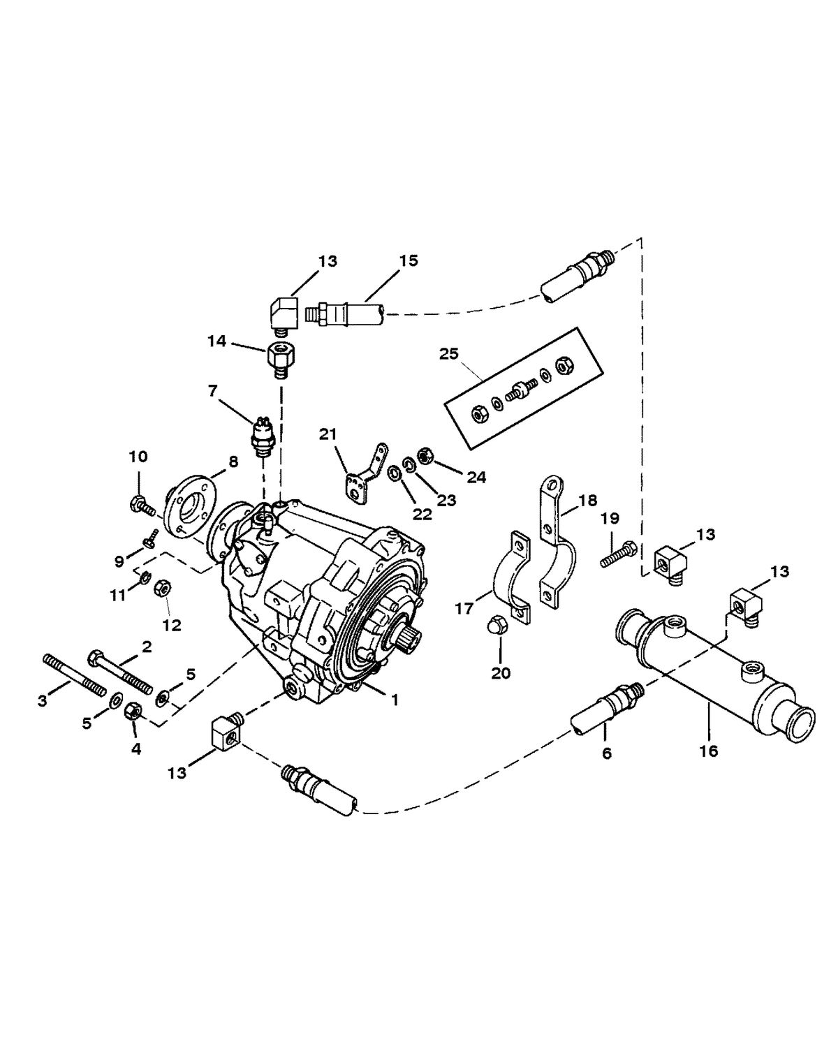 MERCRUISER 5.7L INBOARD ENGINE TRANSMISSION AND RELATED PARTS (IN-LINE) (BORG WARNER)