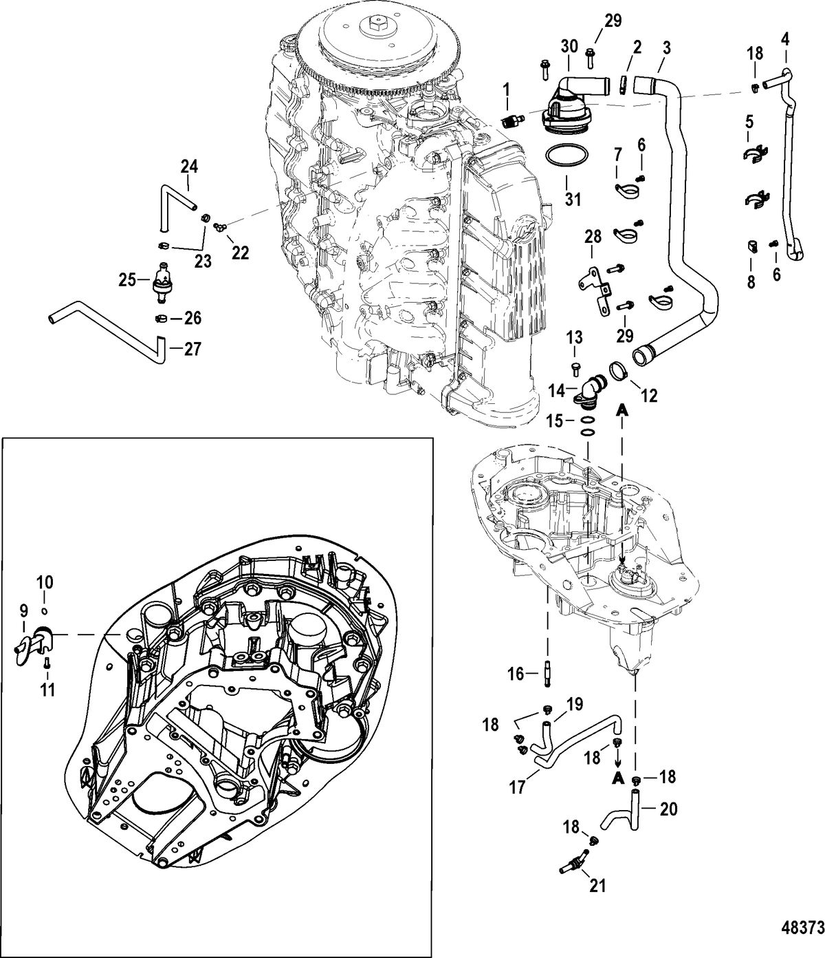 MERCURY/MARINER 150 4-STROKE Cooling