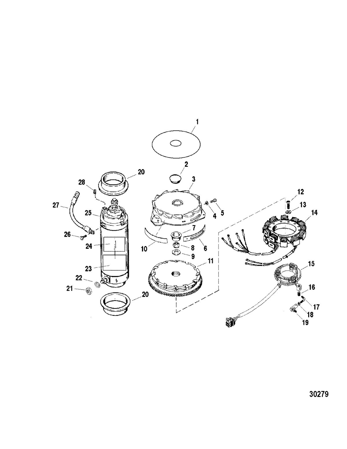 SPORTJET 240 EFI JET DRIVE Electrical Components(Flywheel / Starter)