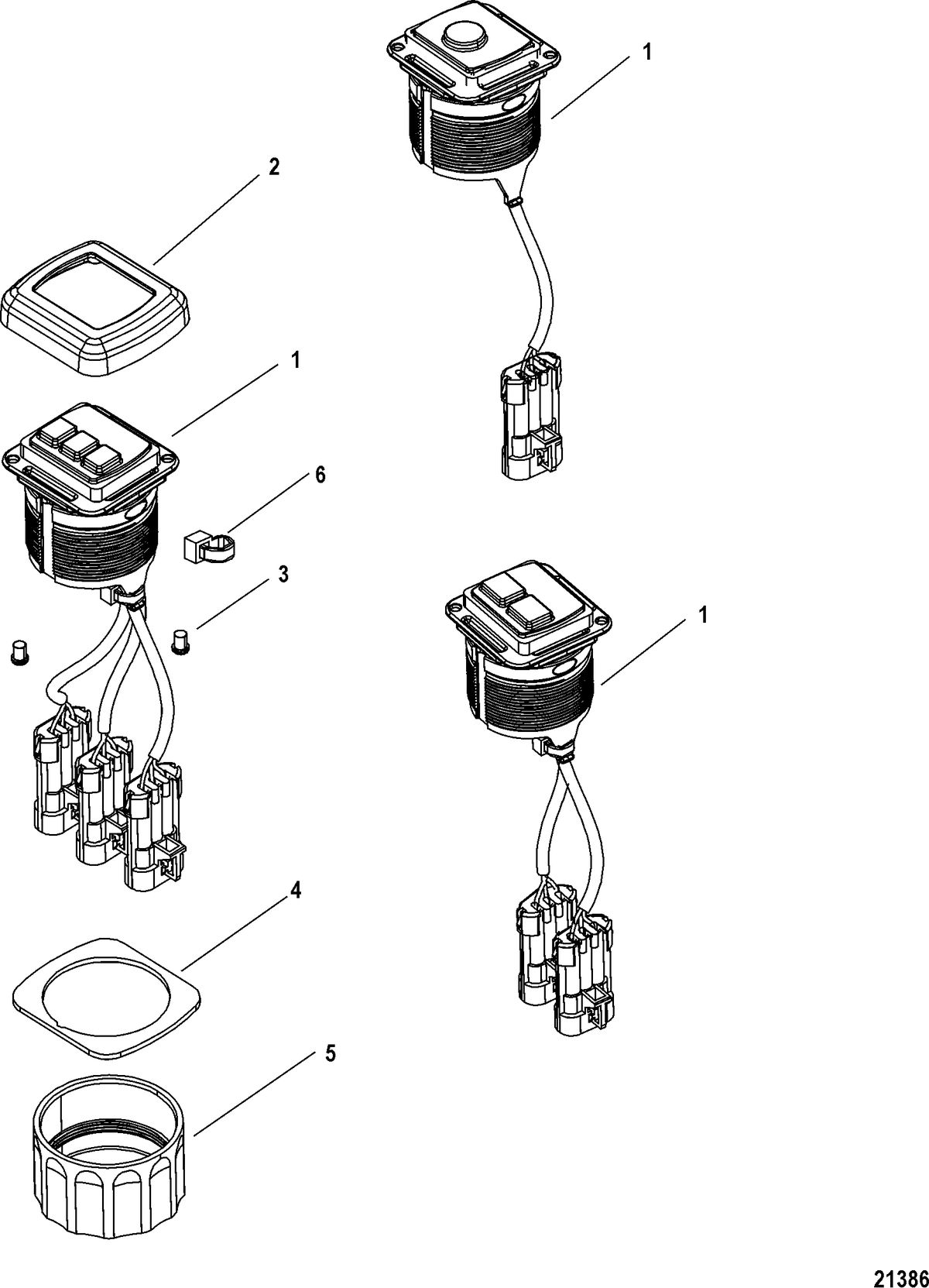 MERCURY/MARINER 200 OPTIMAX V6 DFI Start/Stop Switch Kit