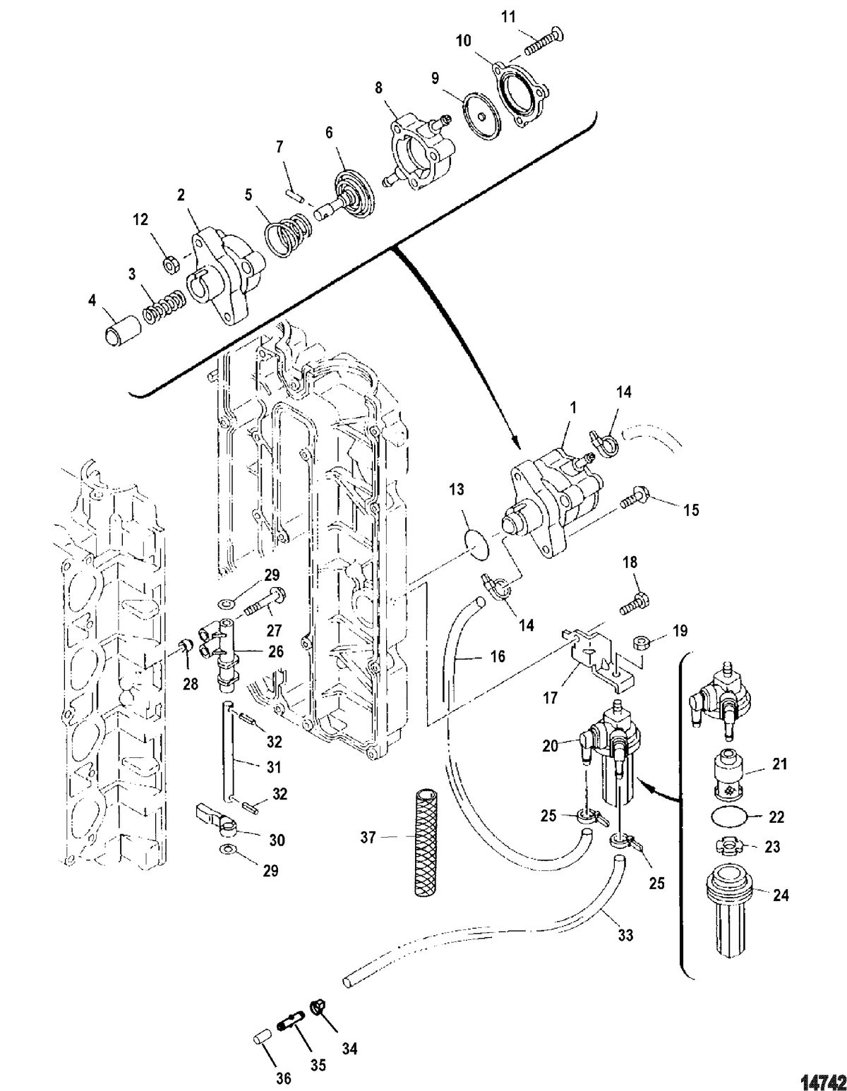 MERCURY/MARINER 115 EFI (4-STROKE) Fuel Pump