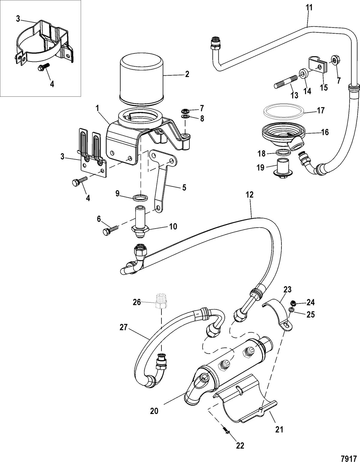 MERCRUISER 496 MAG STERNDRIVE Remote Oil System
